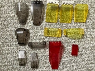 Lego Cockpitscheiben Frontscheiben Autoscheiben Transparent Rot Gelb Grau