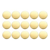 15Stk Metallische Ronde KnöPfe 25Mm Messing NäHen BastelknöPfe Gold