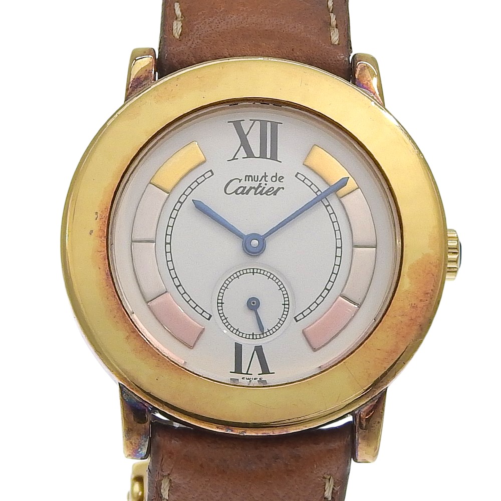 CARTIER W1009244 Must Rondo Watches gold WhiteDial Silver925  display picture 3