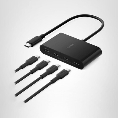 Belkin Connect 4-Port USB-C 3.2 Gen 2 Hub 10Gbps 100W PD AVC018 NEW
