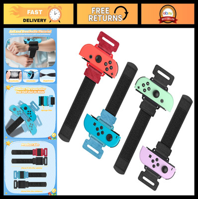 Adjustable Wrist Bands for Nintendo Switch Just Dance 2026/2025 & Zumba - 4 Pack