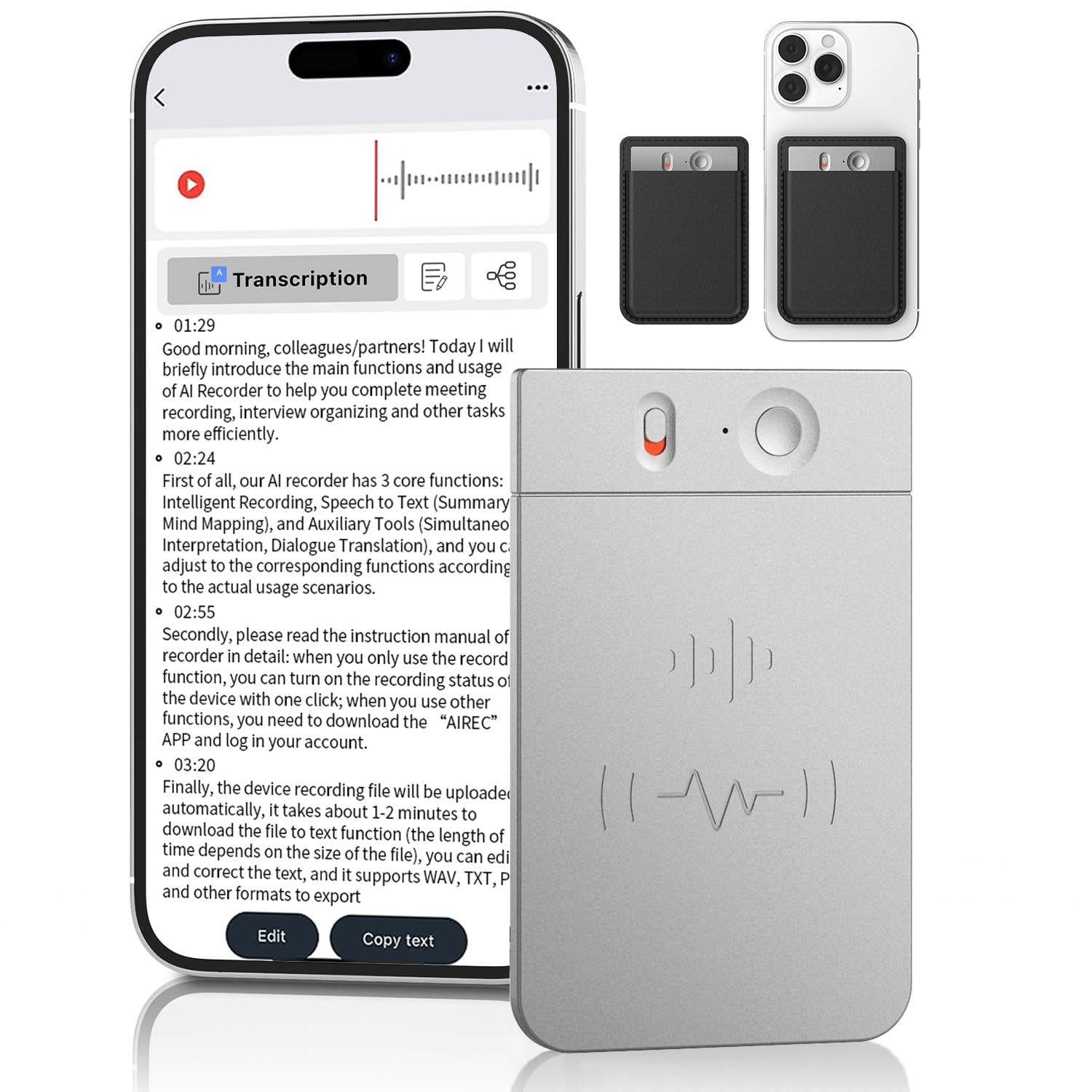 , 64gb Audio Note Recorder With Transcribe＆summarize, Free