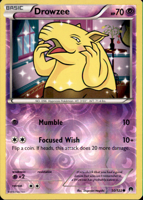 Drowzee Reverse Holo Common XY - BREAKpoint 50/122 NM Shigenori Negishi 2016