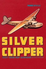 Silver Clipper Crate Label Poster Print