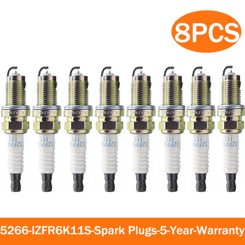 8x New 5266/IZFR6K-11S LASER IRIDIUM SPARK PLUGS Fit HONDA CIVIC FR-V CR-V