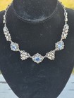Antique Florence Italy Peruzzi silver 800 Blue Topaz Necklace — photo 2