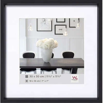 Walther Kunststoffrahmen Steel Style 20x20 cm schwarz mit Passepartout 15x15 cm - Bild 1 von 4