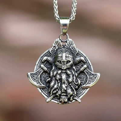 #ad Viking Warrior Hammer Axe Necklace Stainless Steel Necklace AU $26.00