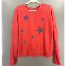 Sundry Red Star Graphic Raglan Sweatshirt Women Size 3 Large Made in USA