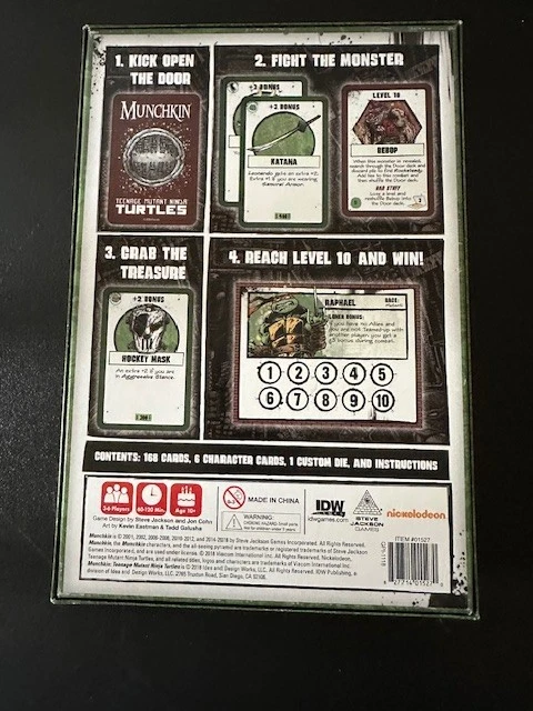Munchkin Teenage Mutant Ninja Turtles Steve Jackson 2018 Edition (New Open Box) - Image 3 of 4