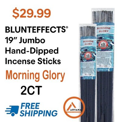 BLUNTEFFECTS  19'' Jumbo Hand Dipped Incense Sticks   Morning Glory   (2CT)