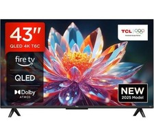 TCL T6C 43" QLED 4K HDR Smart Fire TV with Freely - 43T6C-UK