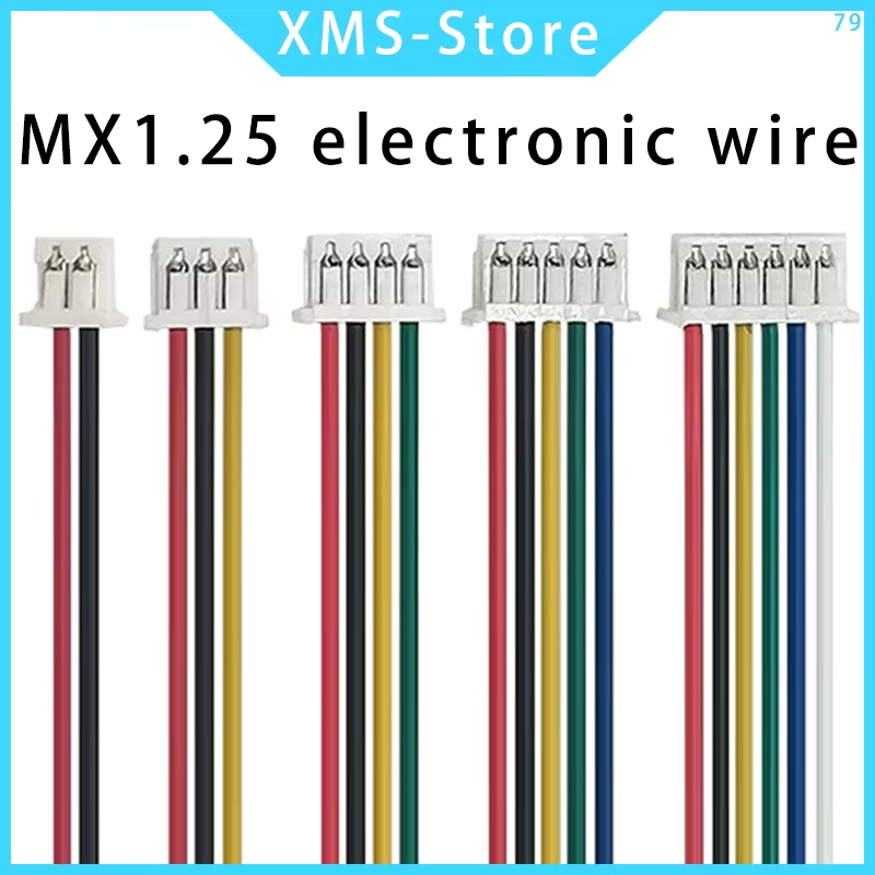 10PCS JST MX1.25 MX 1.25Mm Wire Cable Connector 2/3/4/5/6/7/8/9/10/12 Pin 1.25MM