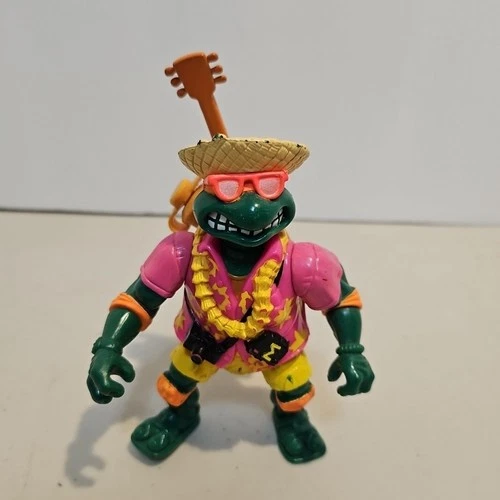 VINTAGE 1992 Teenage Mutant Ninja Turtles TMNT Hawaiian Beachcombin’ Mike Figure