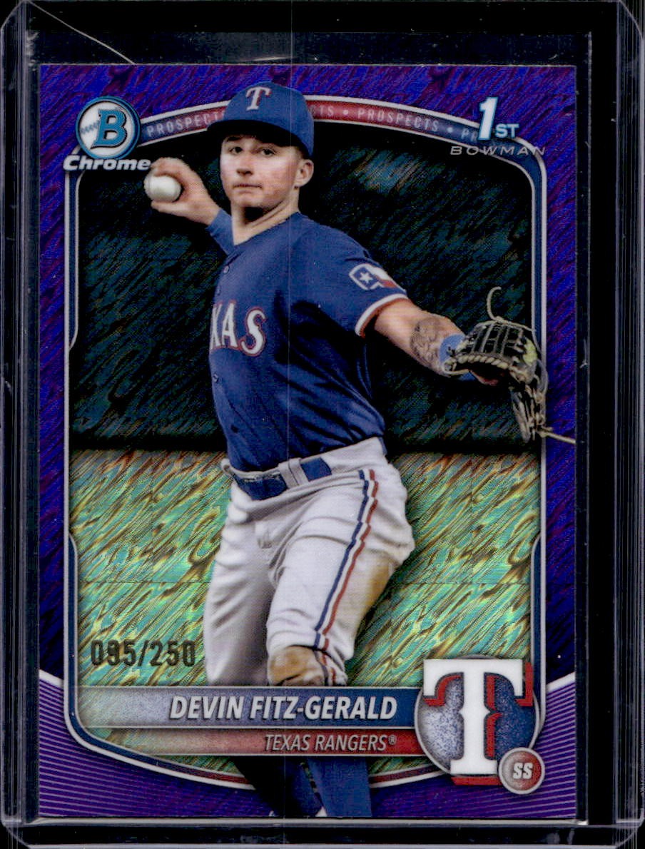 Devin Fitz-Gerald 2025 Bowman Chrome #BCP-158 Purple Shimmer /250
