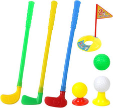 Plastic Golf Clubs, Educational Golf Toys Sets for Toddlers Kids, Outdoor Indoor