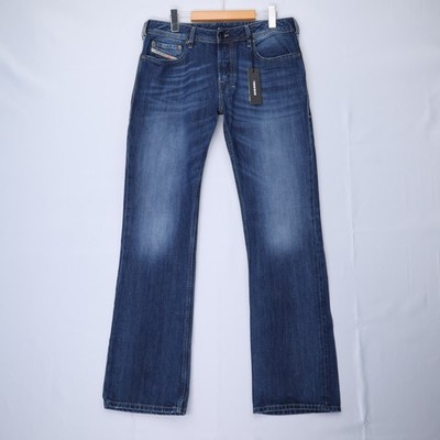 Diesel Mens Jeans Zatiny Trousers Bootcut Low Rise Denim Dark Wash