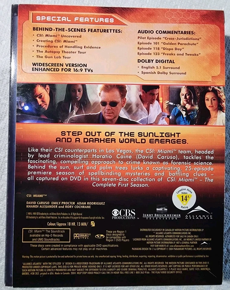 C.S.I. Miami: The Complete First Season(DVD)(6-Disk Set) - Image 2 of 4