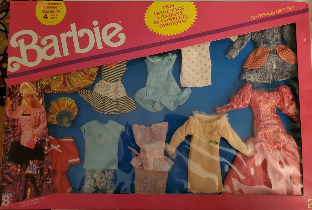 Barbie 10 Piece Fashion Gift Set 1990 Original Packaging | eBay
