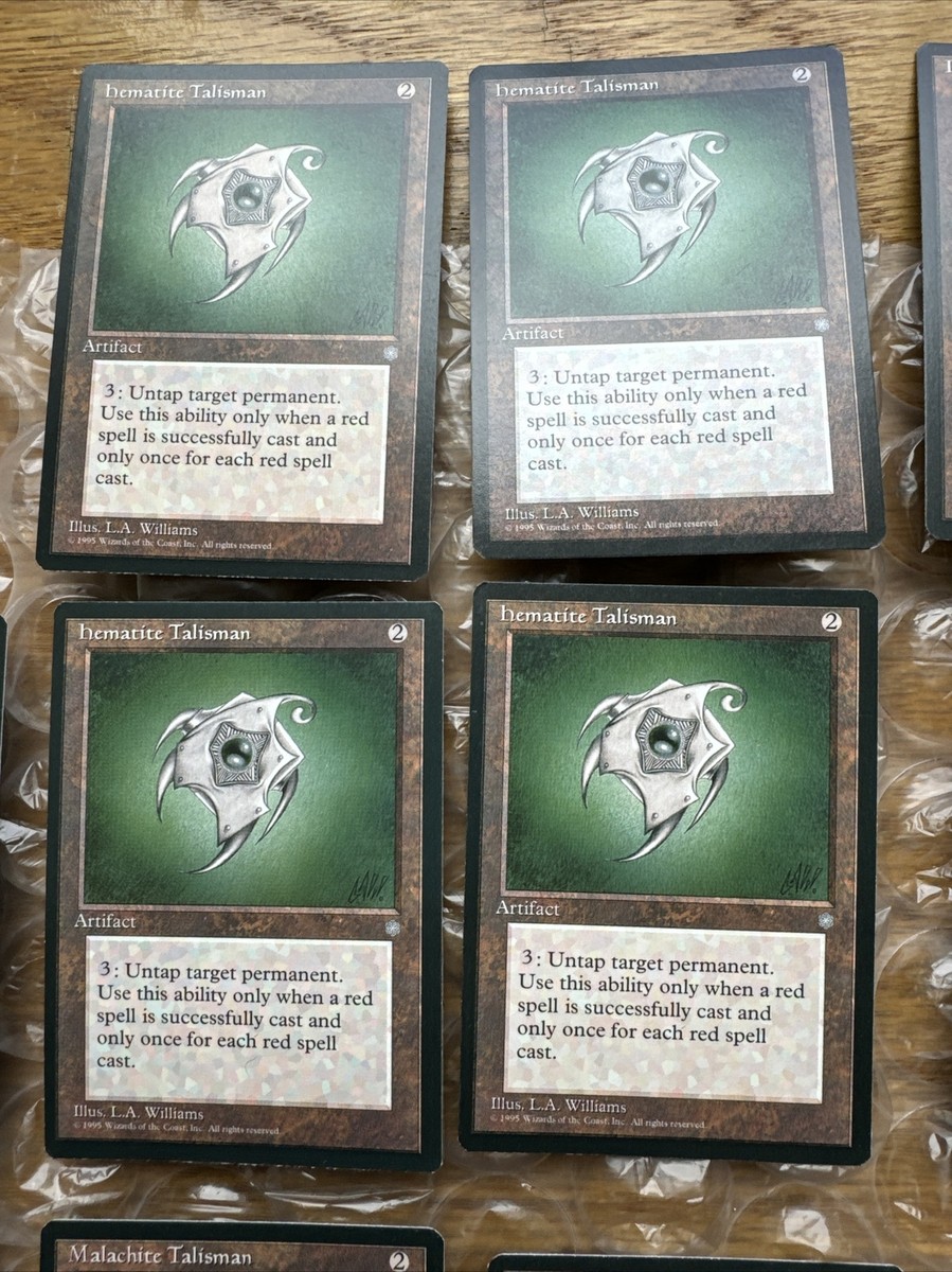 4 Complete Sets MTG Ice Age Talisman Hematite Onyx Lapis Lazuli