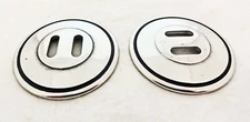 Jeremiah Watt Slotted Smooth Grooved Conchos Horse Tack Sizes Pair Stainless New