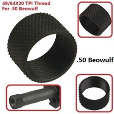 Steel 49/64x20 TPI Thread Protector For .50 Muzzle Thread knurled Surface