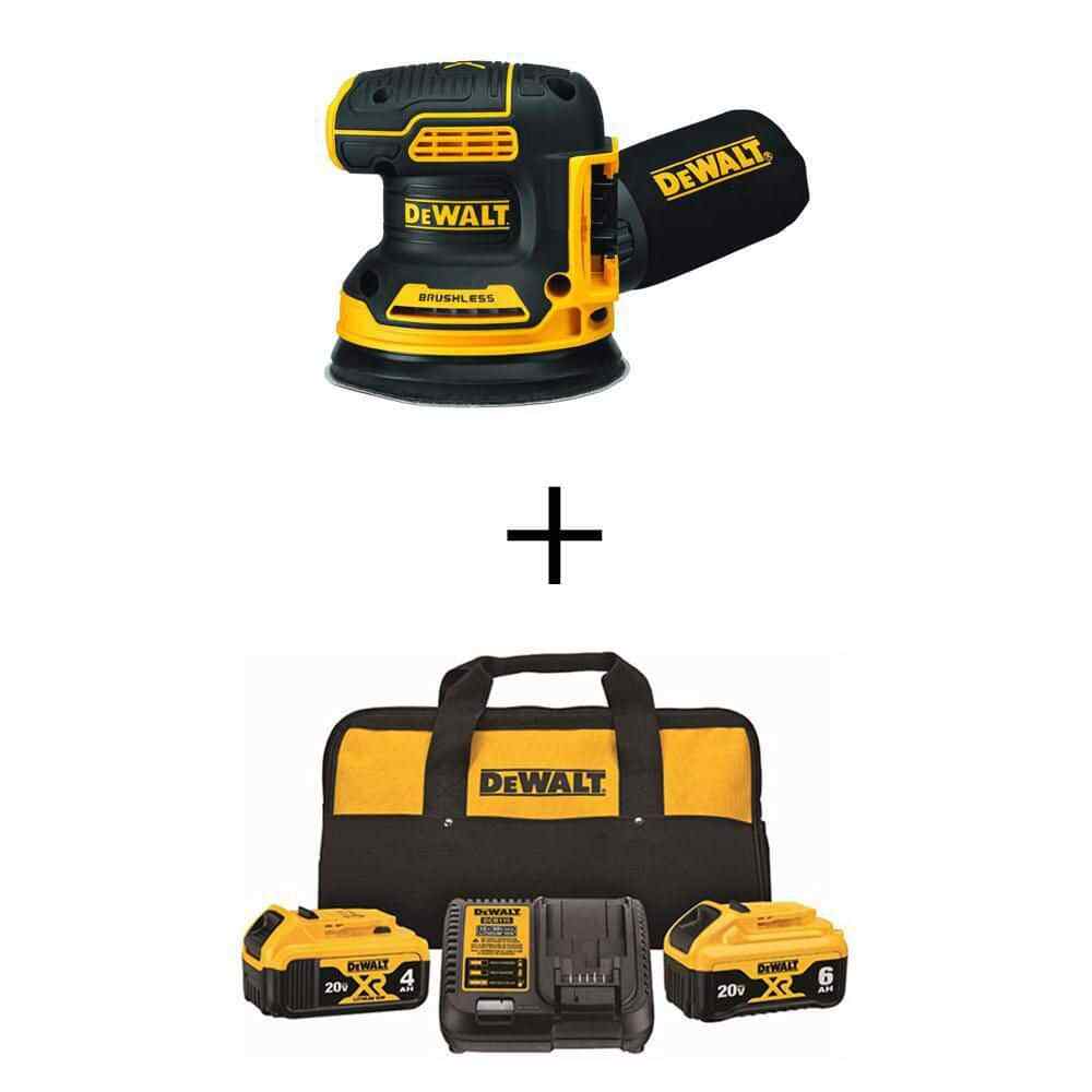20V MAX XR?Cordless Brushless 5 in.Random Orbital Sander,(1) 20V 6.0Ah&(1) 20V
