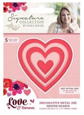 Crafter's Companion Love and Romance Nested Hearts Metal Die Cut English Garden