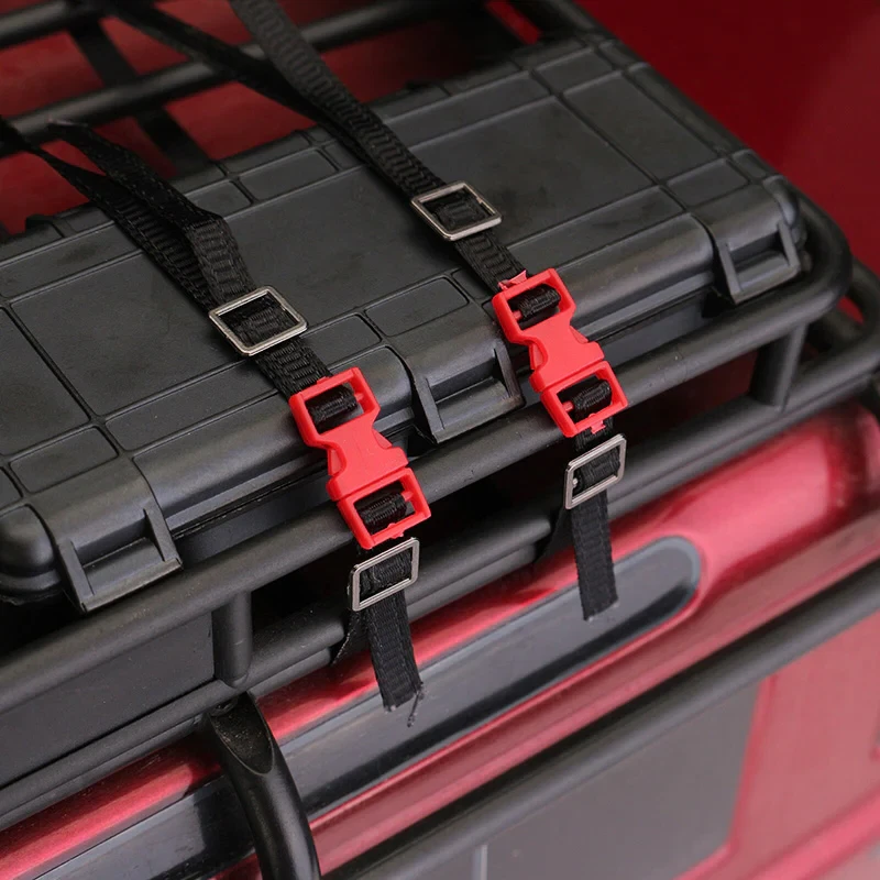 RC Hop Ups Scale Luggage Rope Roof Rack Tie Down Straps (5) (Red) - Image 4 of 4