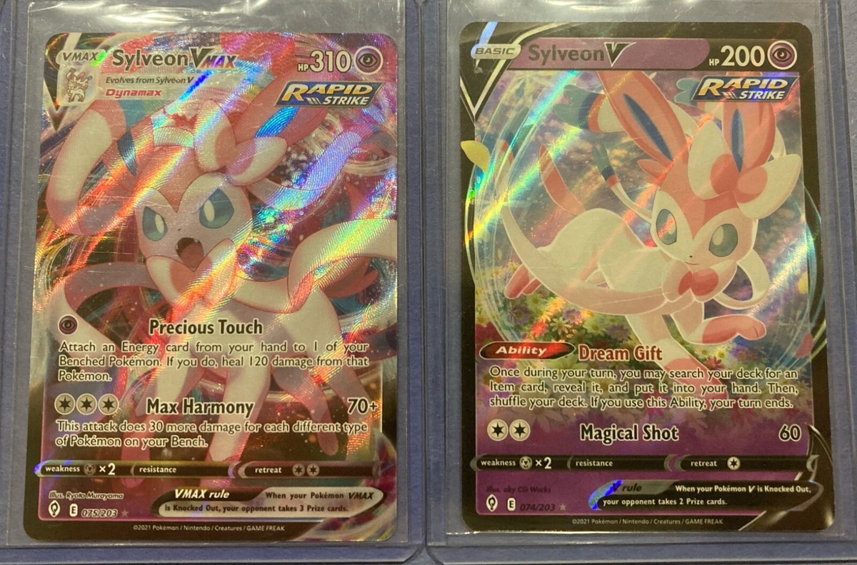 Sylveon VMAX 075/203 & Sylveon V 074/203 Evolving Skies Ultra Rare