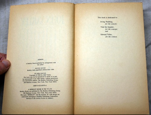 vntg 1984 John Varley tp 1st DEMON (Gaea 3) schizo alien sentient ecology esp - Bild 4 von 4