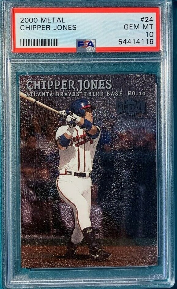 2000 Metal Baseball #24 Chipper Jones PSA 10 