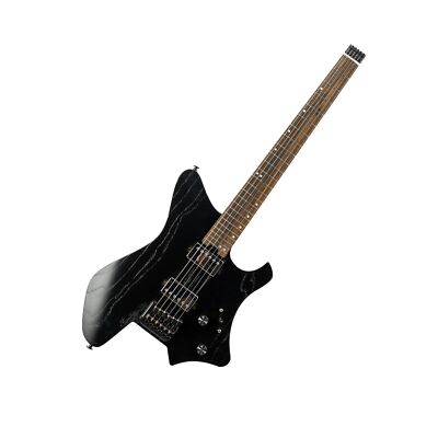 EART GW2 Headless Electric Guitar fixed Bridge for Travel Guitar Small Full-s...