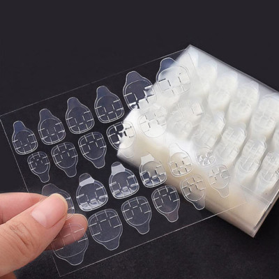 50 Hojas Pegatinas Adhesivas Doble Cara Para Unas Postizas Resistente Agua