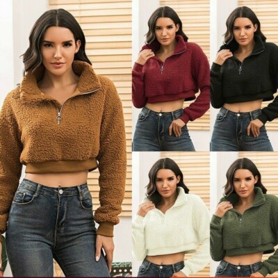 fluffy half zip jumper