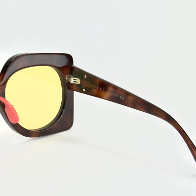 Gucci 0784 Spotted Havana Yellow Oversized Runway Unisex  display picture 3