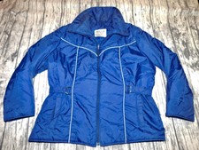 Vtg Jc Penney Ski Jacket Snow Side Cinch Jc Penny 1970 70's Blue Women's L Xl