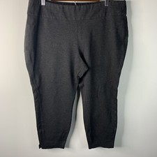 Express Charcoal Gray Skinny Ankle High Rise Pull On Ponte Pants Size XL