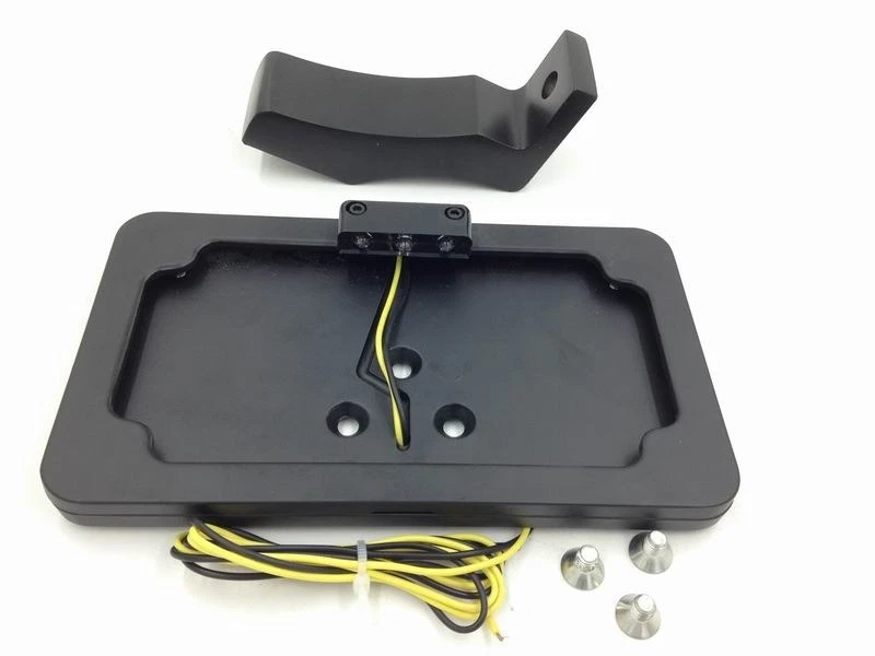 Black Side Mounted LED License Plate Bracket For HONDA CBR600 900 929 954 1100 - Image 3 of 4