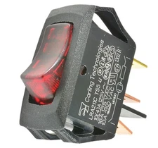 Carling Technologies LRA211-CR-B/125N Switch Rocker OFF None ON SPST 16A 250VAC