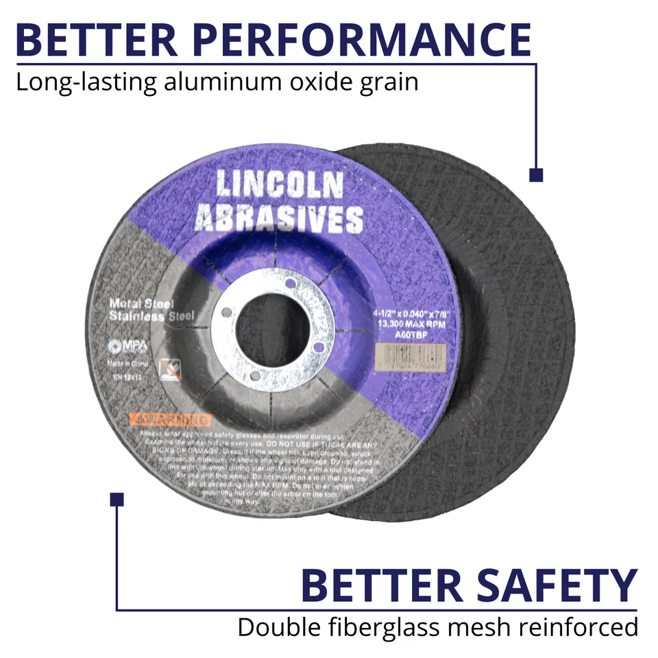 400 Pc Depressed Center 4-1/2" x .040" x 7/8" Cut-Off-Wheels Metal Cutting Discs - Image 4 of 4