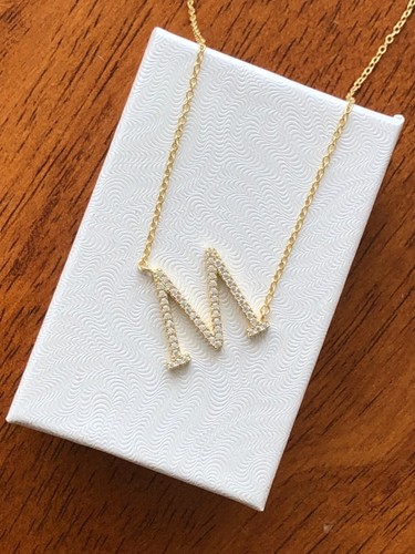 Initial Pendant Necklace 15mm | eBay