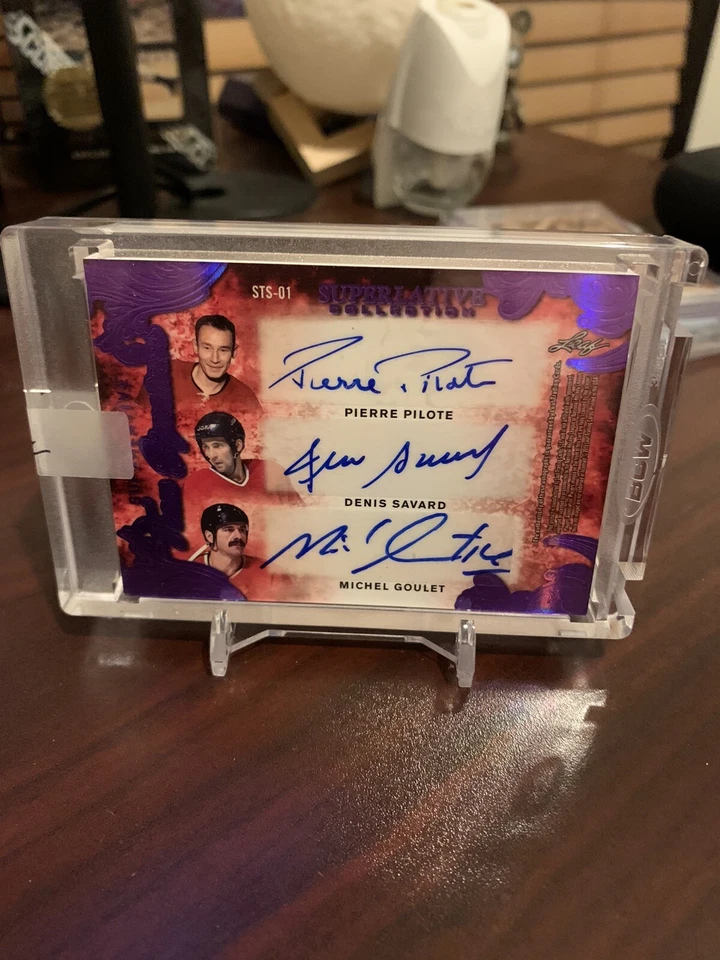2019-20 Leaf Six Auto Hull Kane Esposito Pilote Goulet Savard 2/2 🔥 - Image 2 of 2
