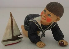 SCANDINAVIAN SWEDISH NORWEGIAN DANISH FINNISH CRAWLING BOY SAILOR SUIT BOAT