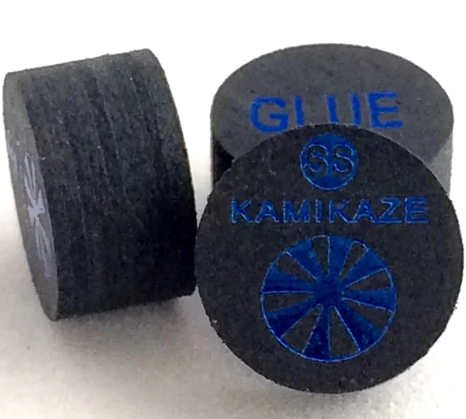 Kamikaze Black Layered Cue Tips 14 MM (Super Soft) (3 Tips) Fast Shipping....