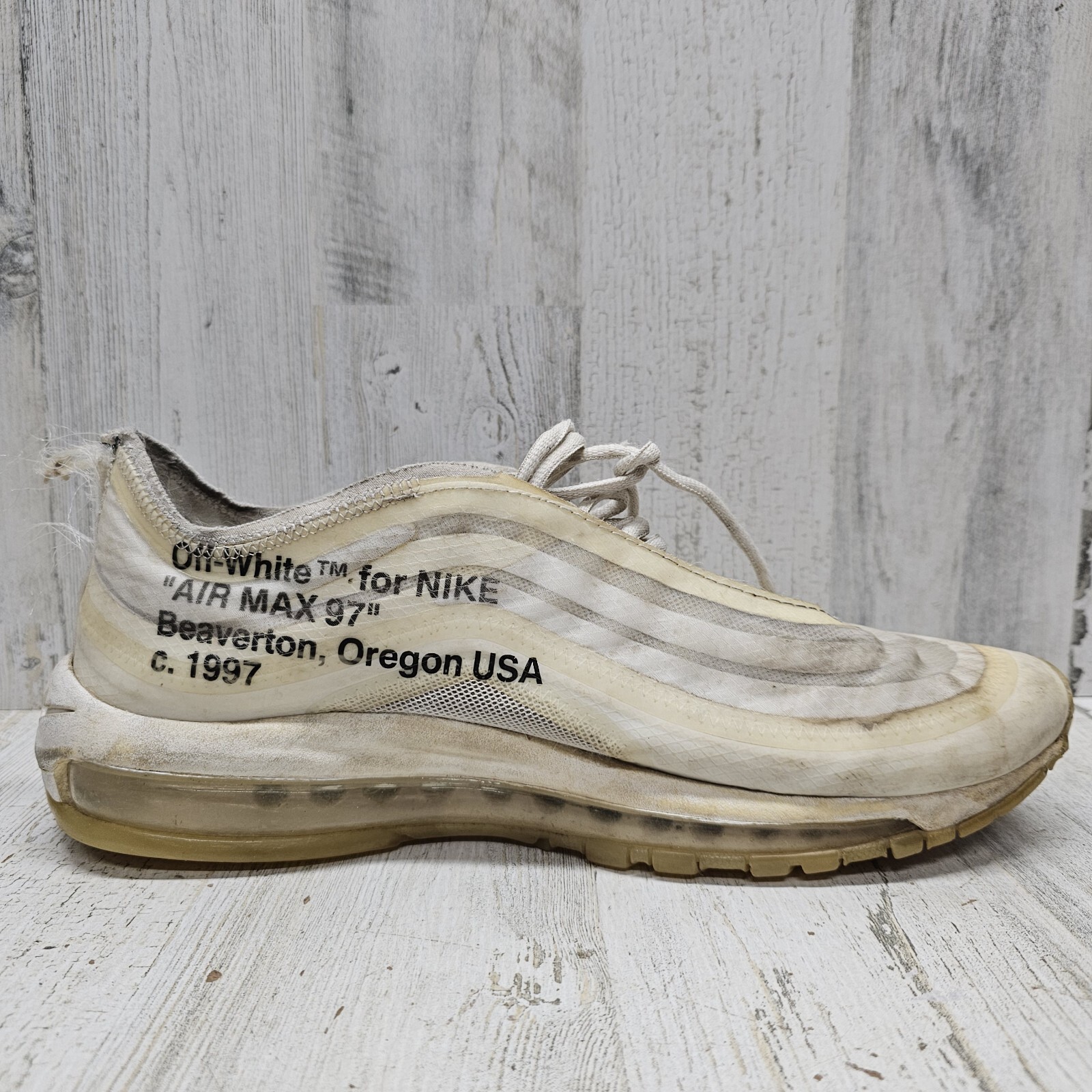 OFF WHITE X NIKE Taglia 13? Nike Air Max 97 OG x OFF WHITE The Ten 2017 SOLO UNA SCARPA