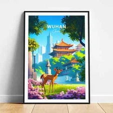 Wuhan travel print - China travel poster, Wuhan poster