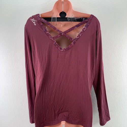 Joe Browns Yoga Top Cross Back Long Sleeve, Size UK 12, Purple, RRP £30 - Picture 10 of 18
