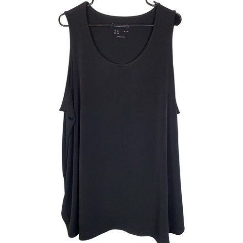 SUSAN GRAVER Modern Essentials ☆ Black Liquid Knit Tank Top ☆ Size 3X
