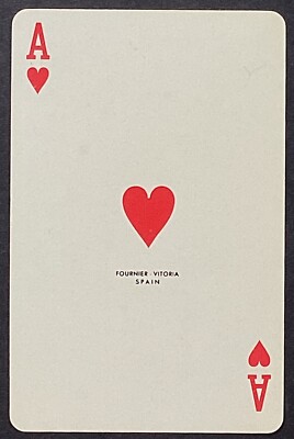 Vintage Single Swap Playing Card Ace Hearts